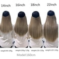 thumbnail image 6 of Synthetic Hair Extension No Clip Natural Hair Piece Ombre Fake False One Piece Straight Hairpiece Blonde For Women, 6 of 9