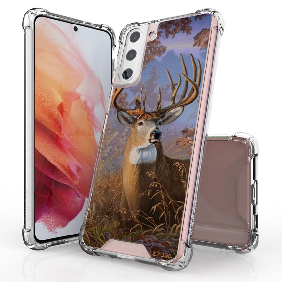 ANJ  Hybrid Slim Hard Back Cover Case Flexible Bumper for Samsung Galaxy S21 Plus - Wild Buck