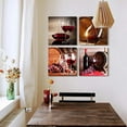 thumbnail image 3 of Canvas Wall Art For Kitchen Dining Room Wall Decor Wine Glass Wall Painting Still Life Wine Fruit Goblet Frame Wall Pictures Prints Artwork Bar Restaurant Decoration Home Decor 4 Piece Set, 3 of 6