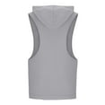 thumbnail image 5 of Aueoeo Men's Cotton Hoodie Tank Top Sports Sleeveless Pullover Solid Color Round Neck Fitness Muscular Clothes Top, 5 of 6