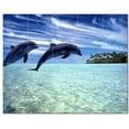 thumbnail image 1 of Dolphin Photo Ceramic Tile Mural Kitchen Backsplash Bathroom Shower, 404707-M54, 1 of 3