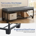 thumbnail image 3 of EDX 43 lnch Storage Ottoman Bench with Removable Cover, Upholstered Bed Bench for Living Room, Bedroom, 3 of 8