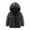 Black#1, variant on Childrens Lightweight Hooded Jacket for Cold Weather Outdoor Activities Polyester Fiber Filled Winter Coat for Boys Girls Comfortable Casual Wear for School Play(Hot Pink#1,3-4 Years)
