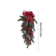 thumbnail image 3 of Corona navideña grande para puerta de entrada | Corona invernal verde artificial | Decoración navideña estilo ratán para interior y exterior | Base de parra con ramas de plástico, 3 of 5