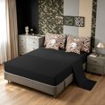 thumbnail image 5 of Manfei Retro Duck Camo Twin Bedding, Countryside Camouflage Bedding Comforter Set, Wheat Orange, Black Reversible, 7 Pieces, 5 of 6