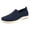 Blue, variant on NOKIO Men's Knit L𝗈afers Laceless S𝗅ip On Flat Mules Shoes Fashion So𝗅id Color Sport Shoes Lightweight Breathable Casual Sneakers Wide Width Closed Toe Walking Shoes