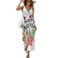 thumbnail image 2 of Happy Birthday! Dress Summer Street Style Bohemia Long Dresses Female Sleeveless Printed Maxi Dress, 2 of 9