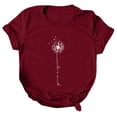 thumbnail image 2 of Pntutb Mujeres Casual Carta Impresión Mangas Cortas O-Cuello Camiseta Suelta Blusa tops Pntutb Pntutb-3269, 2 of 5
