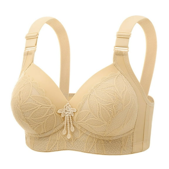 SCSAlgin Everyday Bra for Women Full Coverage Compression Bra No Underwire Lace Unlined Bras Lightly Padded Bras