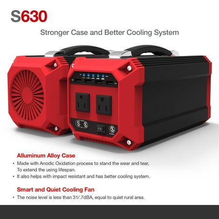 - 270wh I 3.7V Pure-sine wave Solar Portable Generator I 300w continuous output 600w Peak UPS Battery Emergency Backup Power Source Supply Charged by Solar Panels 4 USB 2.1A