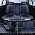 thumbnail image 5 of FLORICH Car Seat Covers Front Pair, Universal Leather Seat Covers Full Coverage, Waterproof for Most Car Truck SUV, Blue & Black, 5 of 9