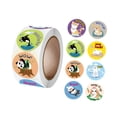 thumbnail image 2 of 500 pegatinas redondas de animales, pegatinas de dibujos animados de animales, pegatinas extraíbles de 1'', pegatinas de decoración de regalo para el A, 2 of 8