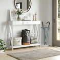 thumbnail image 2 of HOMCOM Console Table, Narrow Entryway Table with Drawer and Storage Shelf, 2 of 10