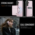 thumbnail image 3 of for Samsung Galaxy A34 5G Case with RFID Blocking Card Holder Samsung Galaxy A34 5G Case Magsafe Compatible Phone case Kickstand Wallet 2 in 1 Detachable Magnetic Leather Cover for Men Women, Pink, 3 of 12