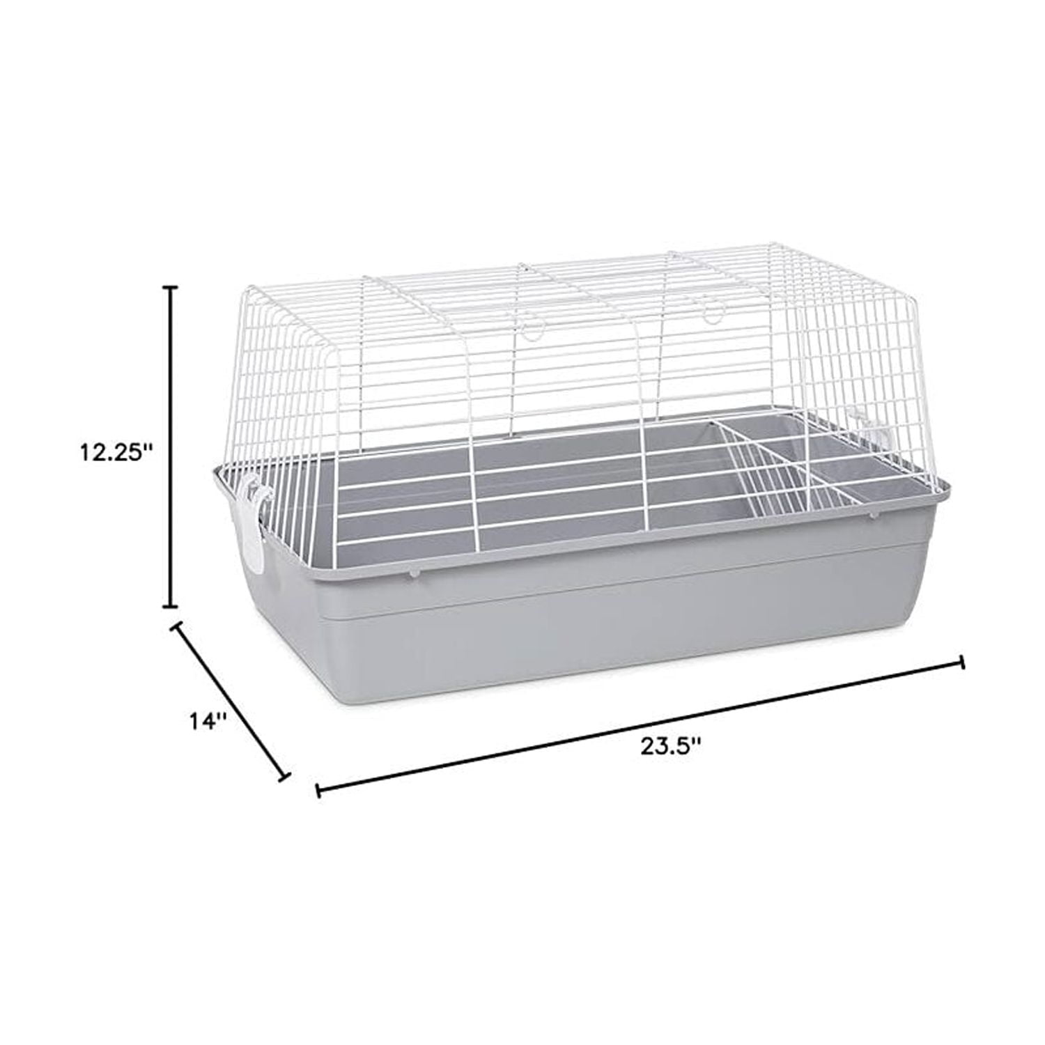 HomeStock Elegant Escape Small Round Bird Cage with Graceful Design, Durable Metal Construction, Compact Size, and Comfortable Space-Color:Gray