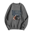 thumbnail image 4 of HUITKMM Oversized Hoodie Women's Long Sleeve Crewneck Sweatshirt Football Team City Letter Print Casual Pullover Top for Sports and Outfits 4298 S, 4 of 4
