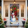 thumbnail image 5 of HCBY Merry Christmas Door Cover New Year Decorations Xmas Background Banner Xmas Door Hanging Covers for Front Porch Home Indoor Outdoor New Year Decoration (Snowman#7), 5 of 6