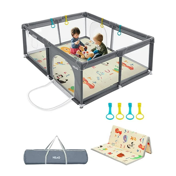 HEAO Baby Playpen Baby Playard with Mat for Babies and Toddlers, Kids