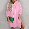 thumbnail image 4 of Mgmyaa Women's Hooded Sweatshirt Dress Casual Long Sleeve Pullover Tunic Pocket Dress Spring and Fall Streetwear, 4 of 4