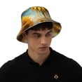 thumbnail image 4 of Sikiie Artistic Oil Painting Sunflower Reflective Double-Sided Bucket Hat, Sun Hat, for Gardening, Beaching, Camping, Hiking, Fishing, 4 of 6