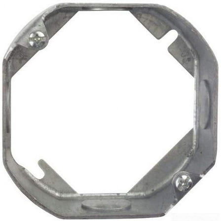 Steel City 55151-1/2-25 4-Inch Diameter 1-1/2-Inch Deep 15.8-Cubic Inch Pre- Galvanized Steel Octagon Box Extension Ring