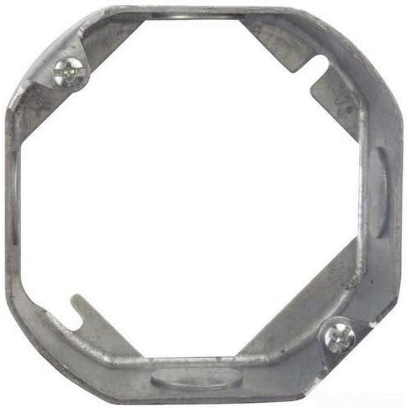 Thomas & Betts Octagon Box Extension Ring 55151-1/2-25 - Pre-Galvanized Steel - 4 In. Diameter, 1-1/2 In. Deep, 15.8 Cu. In.
