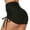 Black, variant on Deago High Waist Athletic Sport Yoga Shorts Tummy Control Drawstring Pants For Workout Running Fitness