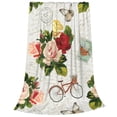 thumbnail image 2 of Fotbe Vintage Bike Flower Butterfly Manta de Franela Acolchonada con Estampado, Súper Suave y Esponjosa, Extra Grande para Sofá, Cama, Uso Todo el Año-60"x50", 2 of 7