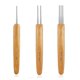 thumbnail image 1 of 3 Different Crochet Hooks(1 Hook, 2 Hooks, 3 Hooks), Crochet Needles for Hair with Bamboo Handle, 0.50 mm Hair Weaving, 1 of 4