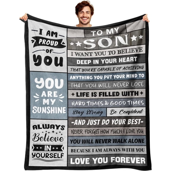Gifts for Son Son Gifts from Mom Dad Adult Son Gift Ideas Gifts for Adult Grown Son Gifts for Son from Mom Christmas Graduation Gifts for Son Him to My Son Birthday Gifts Son Blanket 50x60