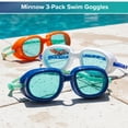thumbnail image 2 of Dolfino Minnow Swim Goggle for Children, Blue Tint, 3 pack, 2 of 7