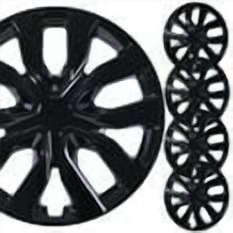 17 inch 2014-2020 Nissan Rogue Hubcaps,Wheel Rims Covers Compatible With Steel Wheels,Snap-On Installation,ABS+PC,4Pcs,Black Lacquer