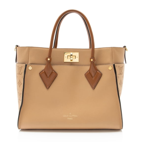 Pre-Owned Louis Vuitton Mahina Calfskin On My Side MM Tote