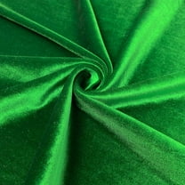 DECORATIVE SILK INC. Polyester Stretch Velvet Fabric 60" inches Wide By the Yard( KELLY GREEN )