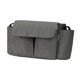 thumbnail image 5 of Bolsa organizadora para cochecito de tela Oxford, bolso colgante para cochecito con múltiples bolsillos, bolsa para mamá para teléfono, servilletas, Gris, 5 of 8