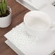thumbnail image 5 of Posavasos de tela, paquete de 4, 4" - Manteles de ganchillo de algodón, individuales de bordado de encaje con patrón floral (blanco), 5 of 5
