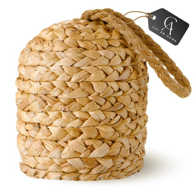 Tapón de puerta de mimbre CHI AN HOME natural, cilindro rústico de 2 kg