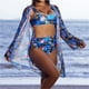 thumbnail image 1 of Trajes de baño para mujer, Trajes de baño para mujer, Traje de baño de tres piezas con tirantes de bikini estampados para mujer, Traje de baño de nailon para mujer, 1 of 9