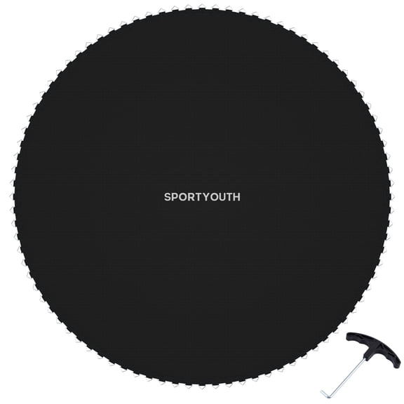 TKOOFN Jumping Mat Fits 14ft Round Trampoline Frame with 72 V-Rings, Using 6.5" springs- Mat Only