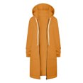 thumbnail image 5 of qolati Women's Casual Zip Up Hoodies Fall Winter Long Length Hooded Cardigan Pockets Long Sleeve Drawstring Hoodie Dress Oversized Sweatshirt Coats, 5 of 6