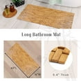 thumbnail image 4 of Evideco French Home Goods Rectangular Natural Bamboo Bathroom Mat - Non Slip Bath Mat - Perfect for Shower, Spa, Sauna and Bathroom Decor - Foldable Duckboard, 16 x 40 inches, Light Brown, 4 of 8