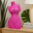 thumbnail image 6 of Benjara Female Torso Tabletop Decor- Bright Pink Resin Sculptural Bust 16 Inch, 6 of 6