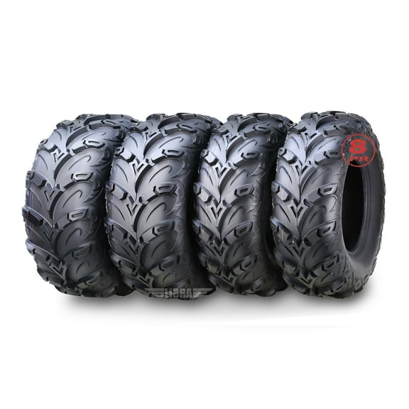 Full Set 08-13 Qlink RODEO 400 500 700 Tires 25X8X12 25X10X12 8PR Mud Sling