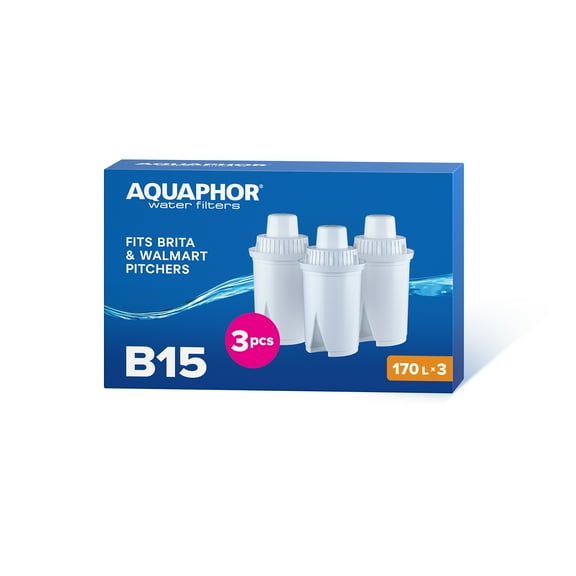 AQUAPHOR Replacement B15 Water Filter Pitcher Cartridge x 3
