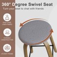thumbnail image 4 of S-HOME Swivel Bar Stools Set Of 2,  Fabric Upholstered 30 Inch Height, Ideal For Restaurants And Home Use，Gray, 4 of 8
