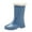 Blue, variant on XIMIN Women High Heel Knee High Comfort Lady Shoes Mid Calf Snow Boots Non Slip Inside Removable Rain Boots Boots Outdoor Rubber Water Shoes