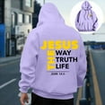 thumbnail image 5 of Mens Jesus Hoodie Letter Print Hooded Sweatshirt Relaxed Fit Long Sleeve Casual Streetwear Men Hoodies, 5 of 5