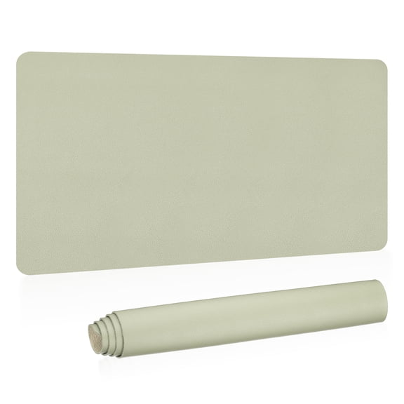 Uxcell 31"x15" Large Desk Mat, PU Leather Dual Side Large Desk Pad, Green