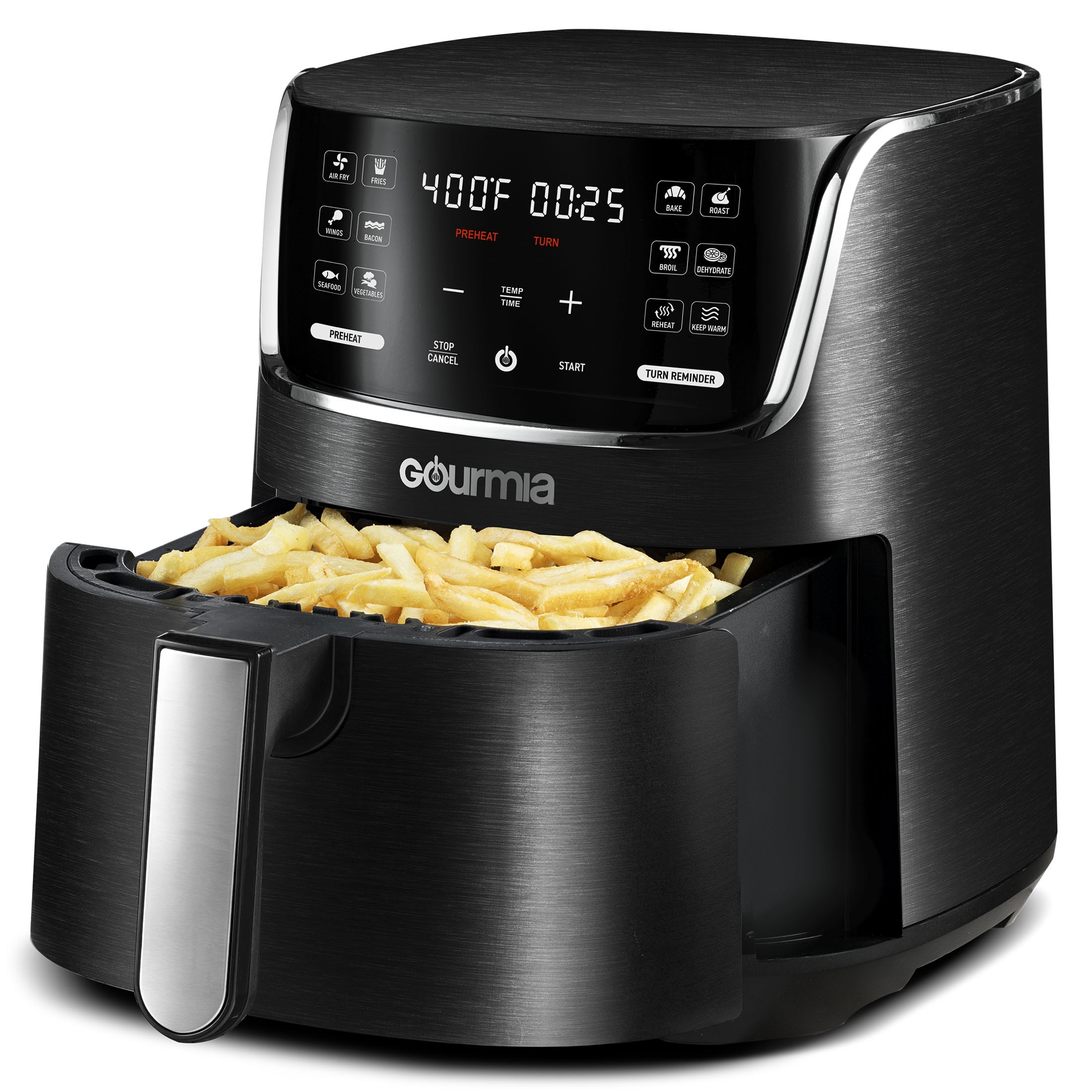 Archived Air Fryers, Gourmia GAF400 Electric Multipurpose Classic Rapid Air  Fryer & Multi Cooker, Dual Dial Timer & Temperature controls, 10 cup / 4.5  Qt. Capacity, 1230W
