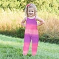 thumbnail image 4 of EGNMCR Toddler Baby Girl Jumpsuit One Piece Sleeveless Strap Romper Pant Summer Outfit Clothes-Red-3-4T, 4 of 6